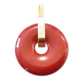 Pendentif Jaspe rouge - PI Chinois ou Donut 30mm 4