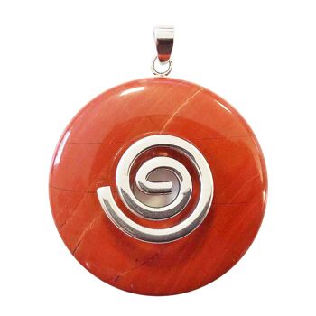 Pendentif Jaspe rouge - PI Chinois ou Donut 40mm 1