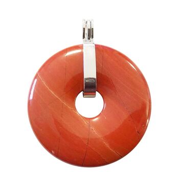 Pendentif Jaspe rouge - PI Chinois ou Donut 40mm 3