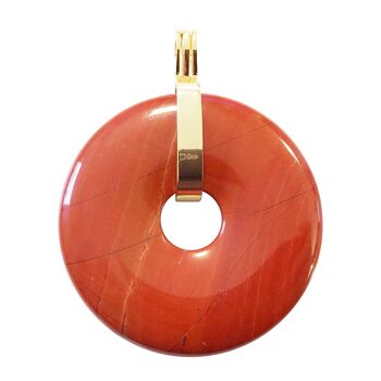 Pendentif Jaspe rouge - PI Chinois ou Donut 40mm 4