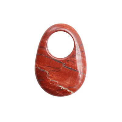 Red Jasper Pendant - Chinese PI or Oval Donut