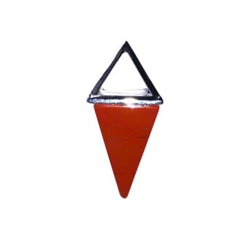 Pendentif Jaspe rouge - Pyramide Argent 2
