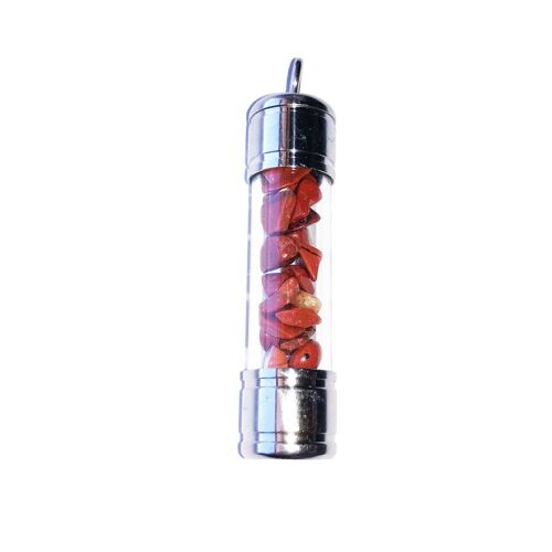 Pendentif Jaspe rouge - Tube