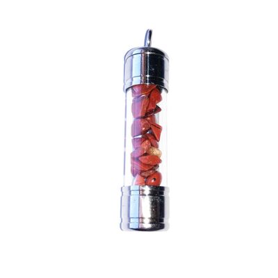 Pendentif Jaspe rouge - Tube