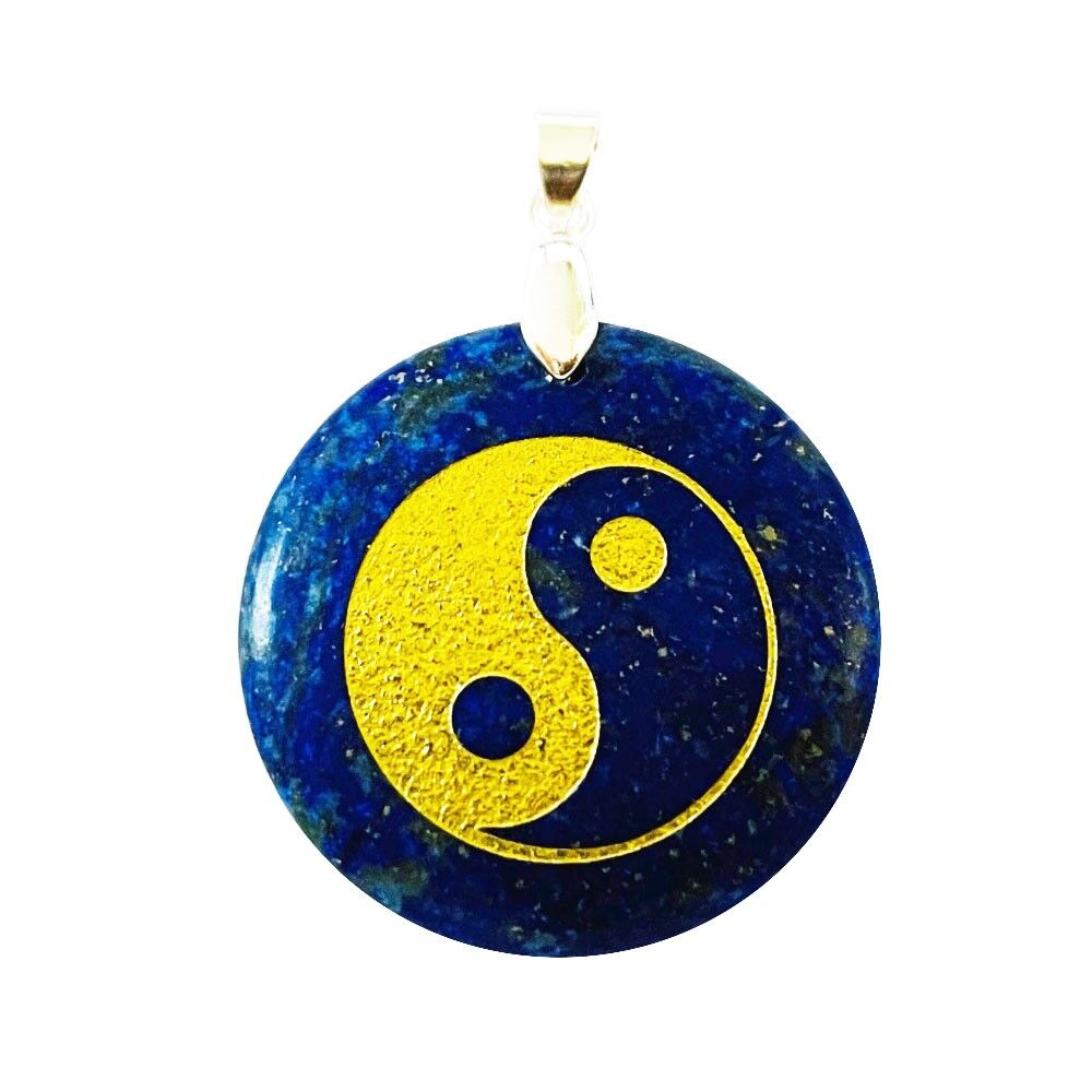Lapislazuli-Anhänger - Taoistisches Yin-Yang