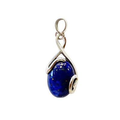 Pendentif Lapis-lazuli "Océane" - Ovale - Argent 925