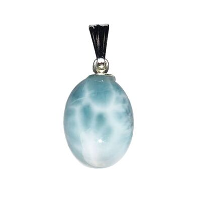 Larimar pendant - Flat stone