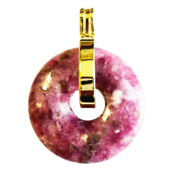 Pendentif Lépidolite - PI chinois ou Donut 30mm 4