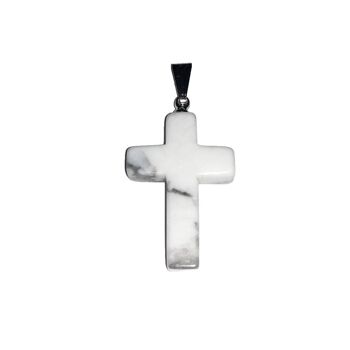 Pendentif Magnésite - Croix 1