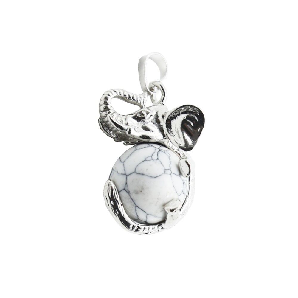 Magnesit-Anhänger - Elefant