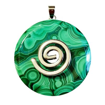 Ciondolo in malachite - PI cinese o Ciambella 40mm