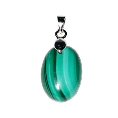 Pendentif Malachite - Pierre plate