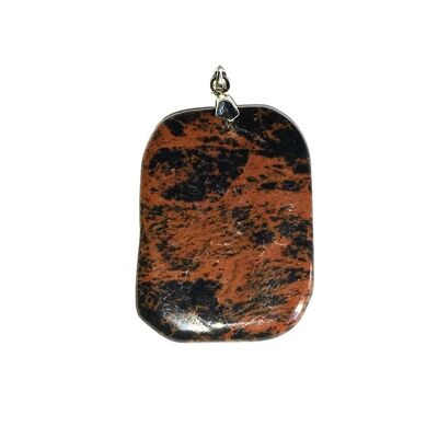 Mahogany Obsidian Pendant - Flat stone
