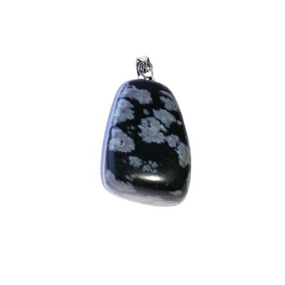 Snow Obsidian Pendant - Rolled Stone