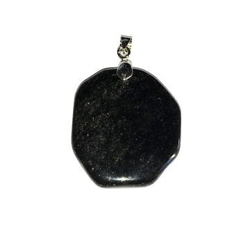 Pendentif Obsidienne noire - Pierre plate 2