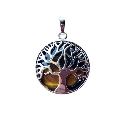 Pendentif Oeil de tigre - Arbre de vie