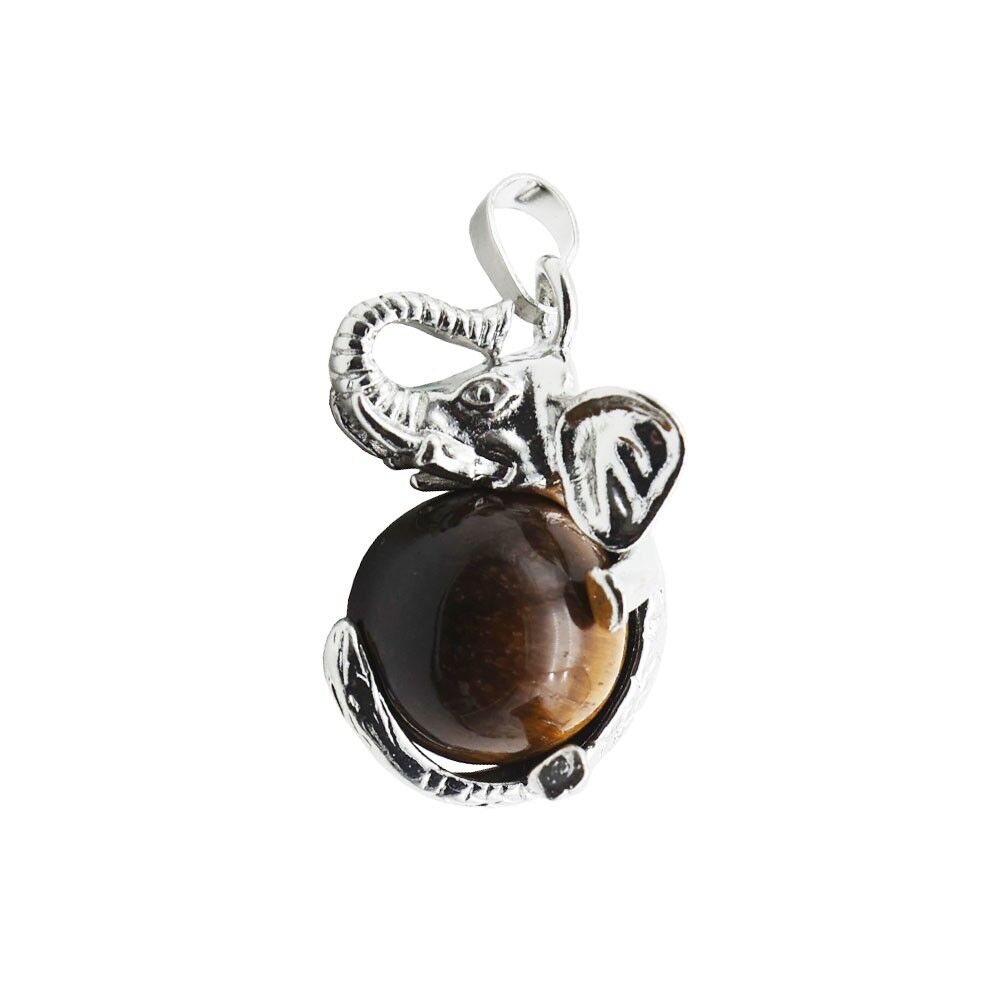 Colgante ojo de tigre - Elefante