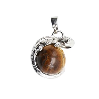 Tiger eye pendant - Lizard