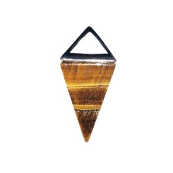 Pendentif Oeil de Tigre - Pyramide Argent 1