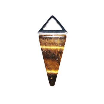 Pendentif Oeil de Tigre - Pyramide Argent 2