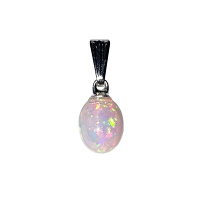 Ethiopian Opal Pendant - Flat stone