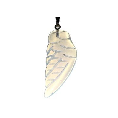 Synthetic Opal Pendant - Angel Wing