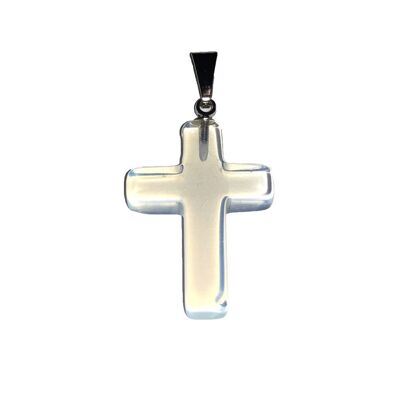 Synthetic Opal Pendant - Cross