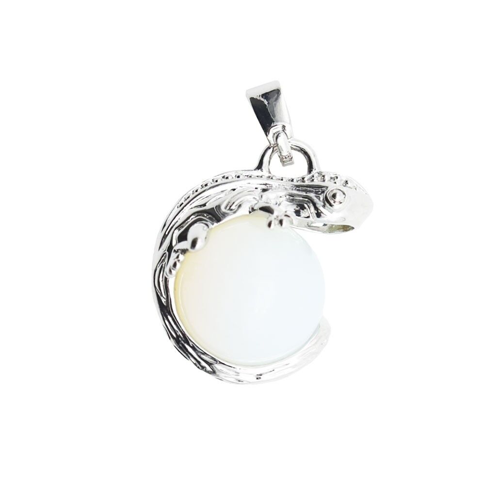 Ciondolo in opale sintetico - Lucertola