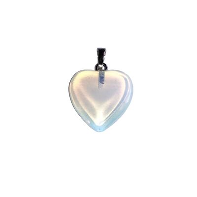 Synthetic Opal Pendant - Small heart