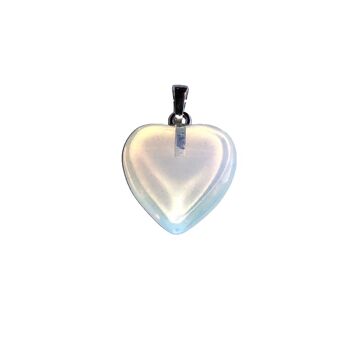 Pendentif Opale synthétique - Petit coeur 1