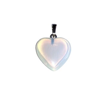 Pendentif Opale synthétique - Petit coeur 2