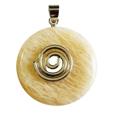 Moonstone Pendant - Chinese PI or Donut 30mm