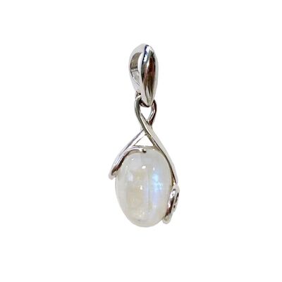 Moonstone pendant “Océane” – Oval – Silver 925