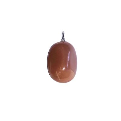 Orange moonstone pendant - Rolled stone