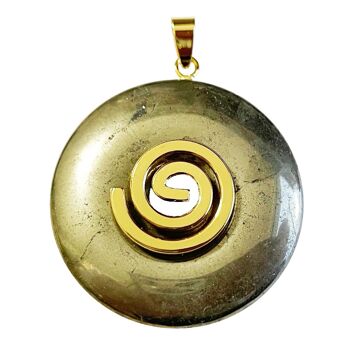 Pendentif Pyrite - PI chinois ou Donut 40mm 2