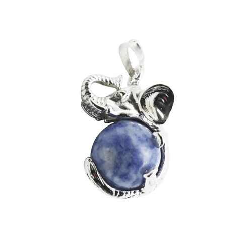 Pendentif Quartz bleu - Éléphant