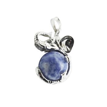 Pendentif Quartz bleu - Éléphant 1