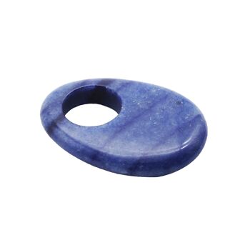 Pendentif Quartz bleu - PI Chinois ou Donut Ovale 2
