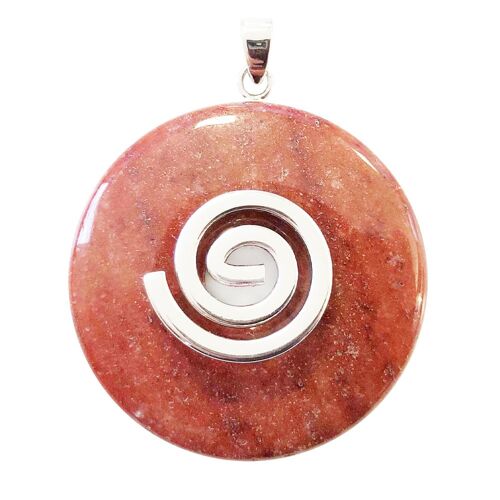 Pendentif Quartz de feu - PI Chinois ou Donut 40mm