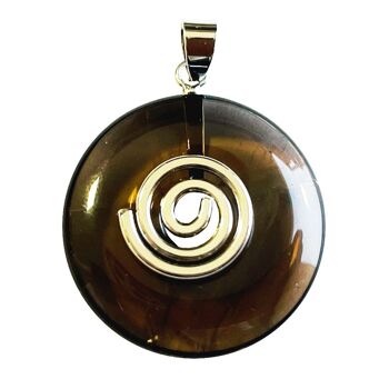 Pendentif Quartz fumé - PI chinois ou Donut 30mm 1