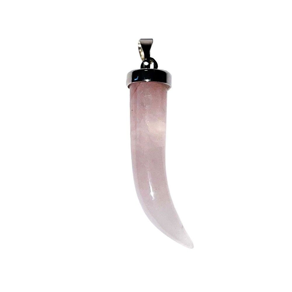 Rose Quartz Pendant - Horn