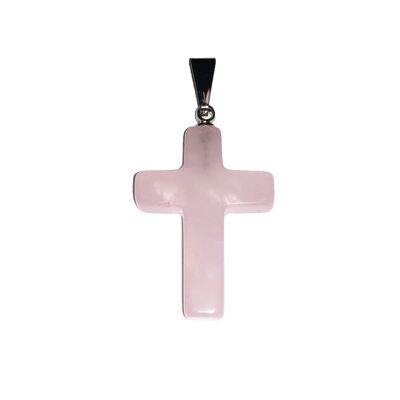 Pendentif Quartz rose - Croix