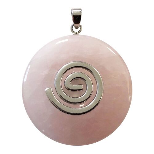 Pendentif Quartz rose - PI Chinois ou Donut 40mm