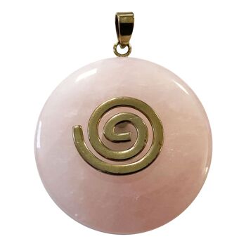 Pendentif Quartz rose - PI Chinois ou Donut 40mm 2