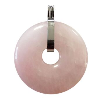 Pendentif Quartz rose - PI Chinois ou Donut 40mm 3