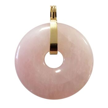 Pendentif Quartz rose - PI Chinois ou Donut 40mm 4