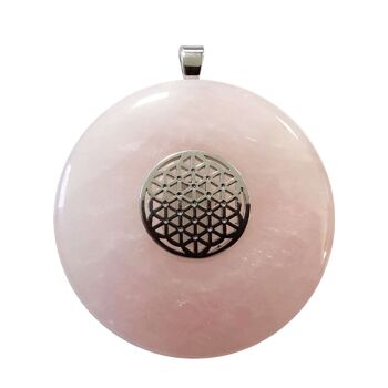 Pendentif Quartz rose - PI Chinois ou Donut 40mm 5