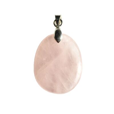 Colgante Cuarzo rosa - Piedra plana