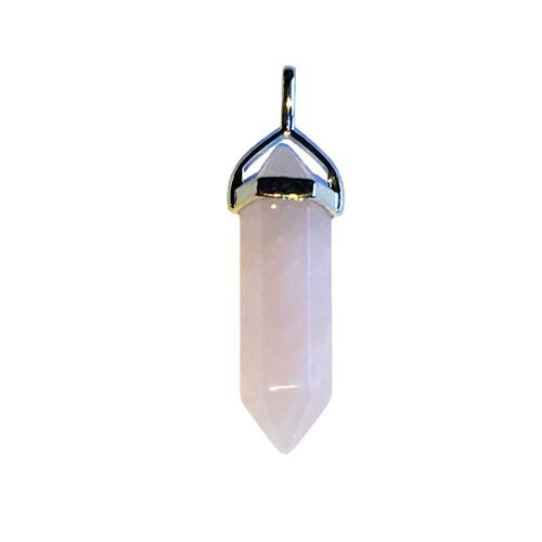 Pendentif Quartz rose - Pointe