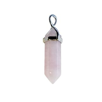 Pendentif Quartz rose - Pointe 2